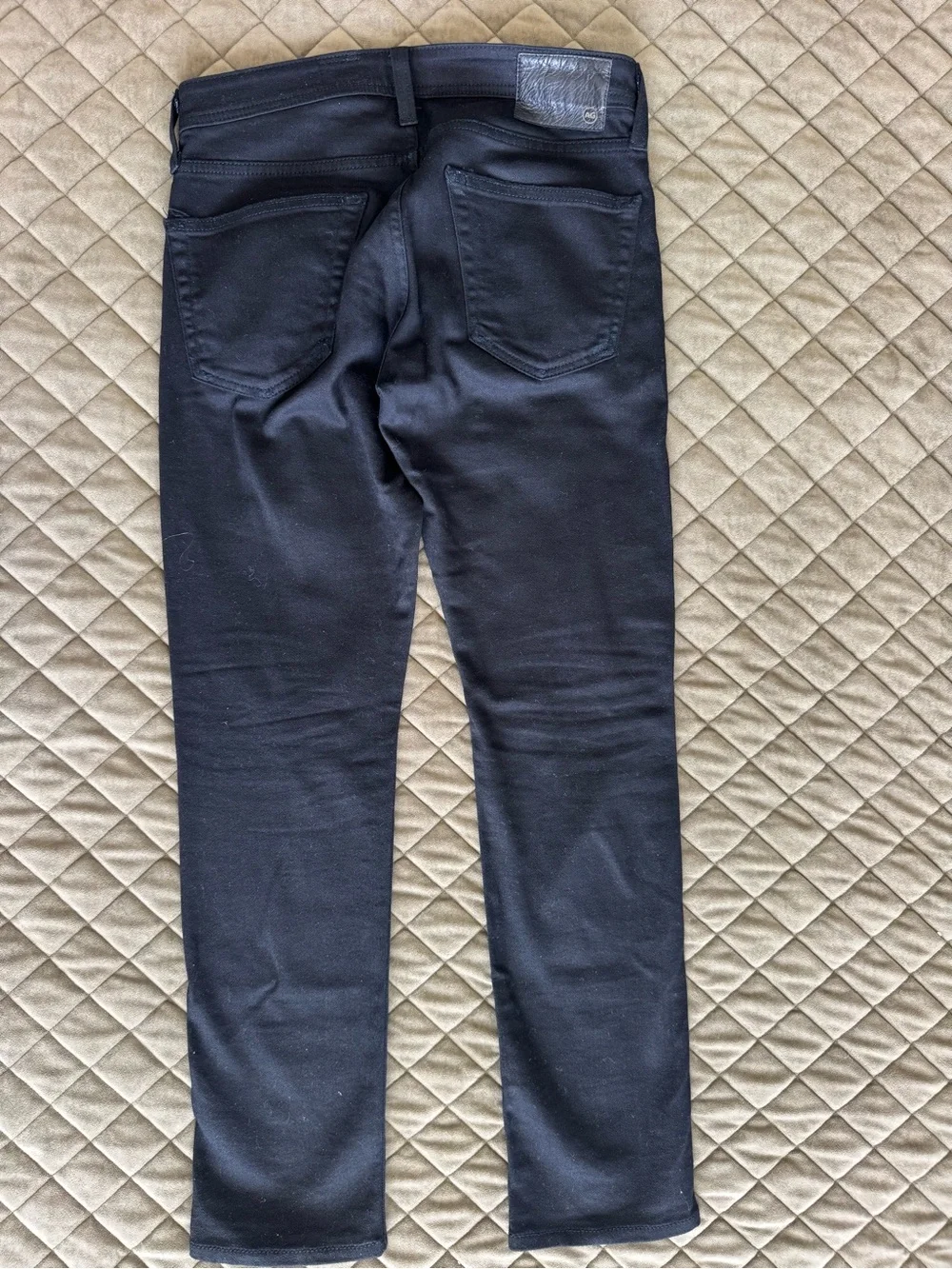 AG Adriano Goldschmied The Nomad Modern Slim Distressed Black Jeans 29x34